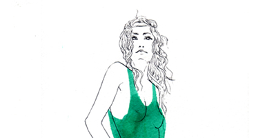 woman in GREEN